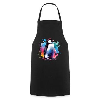 Pingouin - Tablier de cuisine - noir - Devant - AI Model Male 185 dark (185cm)