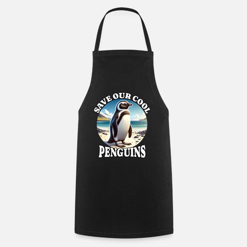 Save Penguin - Cooking Apron - black