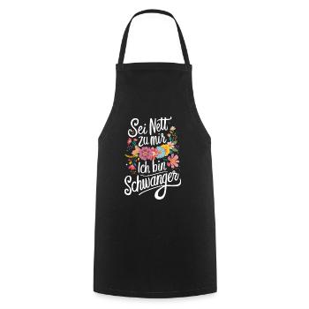 Pregnancy Announce Baby Birth Pregnant - Cooking Apron - black - Front - AI Model Male 185 dark (185cm)