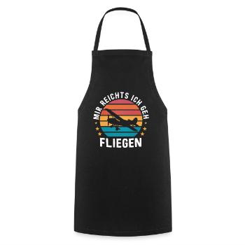 Pilot Pilots Airplane Flying Aviation - Cooking Apron - black - Front - AI Model Male 185 dark (185cm)
