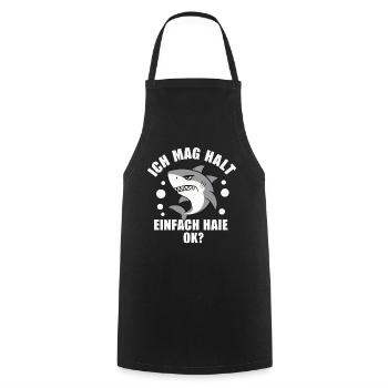 Shark Shark Sharks Shark - Cooking Apron - black - Front - AI Model Male 185 dark (185cm)