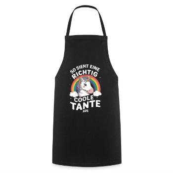 Tante tantes famille marraine - Tablier de cuisine - noir - Devant - AI Model Male 185 dark (185cm)