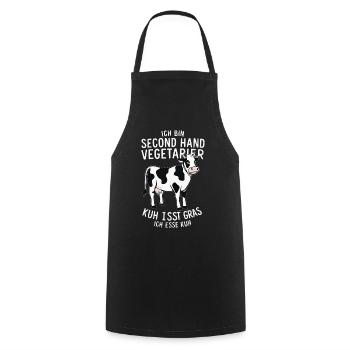 Vegetarier Veganer Tierschutz Tierrecht Veggie - Kochschürze - Schwarz - Vorne - AI Model Male 185 dark (185cm)