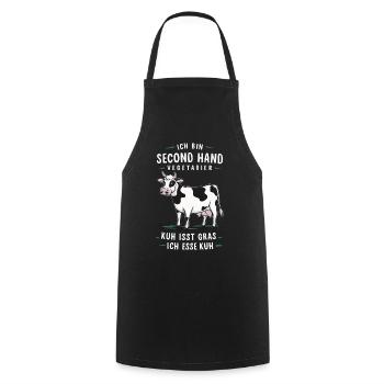 Vegetarier Veganer Tierschutz Tierrecht Veggie - Kochschürze - Schwarz - Vorne - AI Model Male 185 dark (185cm)