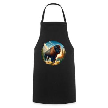 Bison Prairie Bison - Cooking Apron - black - Front - AI Model Male 185 dark (185cm)
