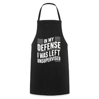 Drôle, sarcasme, humour sarcastique, ironie - Tablier de cuisine - noir - Devant - AI Model Male 185 dark (185cm)