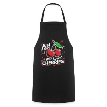 Kirsche Kirschen Früchte Essen - Kochschürze - Schwarz - Vorne - AI Model Male 185 dark (185cm)