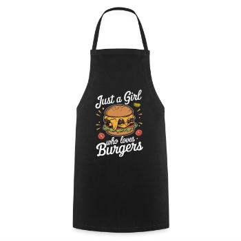 Burger Fast Food Hamburger Cheesburger Burgers - Kochschürze - Schwarz - Vorne - AI Model Male 185 dark (185cm)