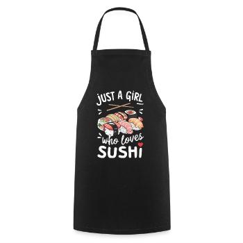 Sushi Japanisches Essen Maki Sushi Kawaii - Kochschürze - Schwarz - Vorne - AI Model Male 185 dark (185cm)