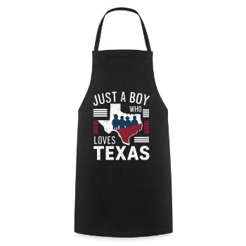 Texas State Texans Texas - Cooking Apron - black - Front - AI Model Male 185 dark (185cm)
