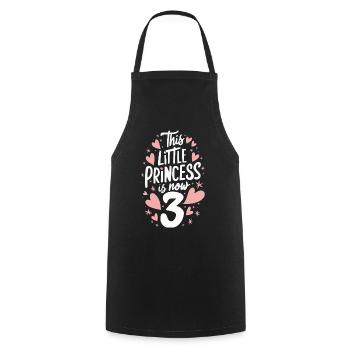 Gift 3 years birthday boy - Cooking Apron - black - Front - AI Model Male 185 dark (185cm)