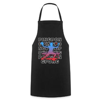 Ping Pong - Cooking Apron - black - Front - AI Model Male 185 dark (185cm)