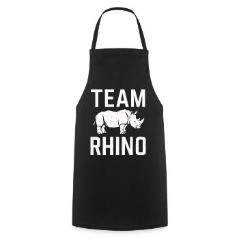 Nashorn Rhinozeros - Kochschürze - Schwarz - Vorne - AI Model Male 185 dark (185cm)