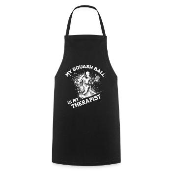 Drôle de dicton de courge - Tablier de cuisine - noir - Devant - AI Model Male 185 dark (185cm)