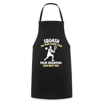 Drôle de dicton de courge - Tablier de cuisine - noir - Devant - AI Model Male 185 dark (185cm)