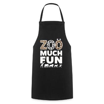 Animaux du zoo Gardien de zoo - Tablier de cuisine - noir - Devant - AI Model Male 185 dark (185cm)