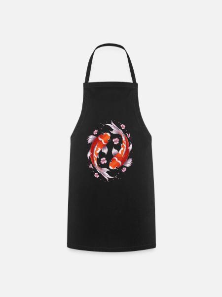 Koi Fish Carp Japan China Fish - Cooking Apron - black