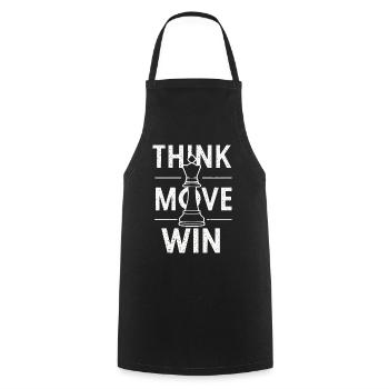 Chess Chess Player - Cooking Apron - black - Front - AI Model Male 185 dark (185cm)
