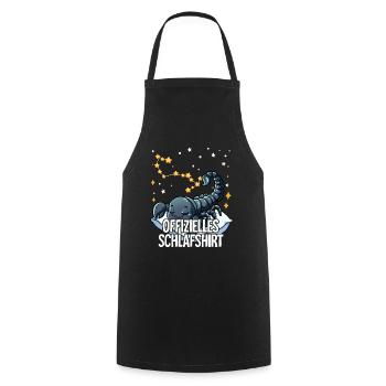 Offizielles Schlafshirt Sternzeichen Skorpion - Kochschürze - Schwarz - Vorne - AI Model Male 185 dark (185cm)