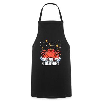 Chemise de nuit officielle du zodiaque Cancer - Tablier de cuisine - noir - Devant - AI Model Male 185 dark (185cm)