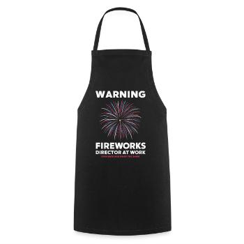 Pyrotechniker Feuerwerk Pyrotechnik - Kochschürze - Schwarz - Vorne - AI Model Male 185 dark (185cm)