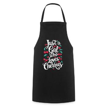 Kirsche Kirschen Früchte Essen - Kochschürze - Schwarz - Vorne - AI Model Male 185 dark (185cm)