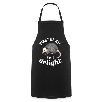 Opossum Possum Animal - Cooking Apron - black - Front - AI Model Male 185 dark (185cm)
