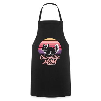 Chinchilla disant maman drôle Chinchilla cadeau - Tablier de cuisine - noir - Devant - AI Model Male 185 dark (185cm)