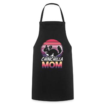 Chinchilla disant maman drôle Chinchilla cadeau - Tablier de cuisine - noir - Devant - AI Model Male 185 dark (185cm)