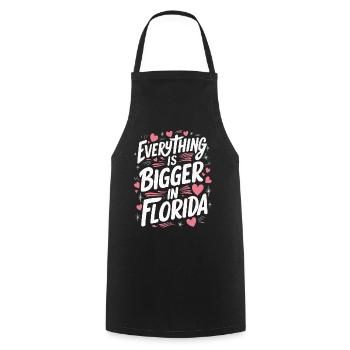 Florida USA Amerika Saat - Kochschürze - Schwarz - Vorne - AI Model Male 185 dark (185cm)