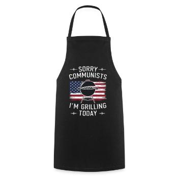 Grill Grillen Griller BBQ Barbecue - Kochschürze - Schwarz - Vorne - AI Model Male 185 dark (185cm)
