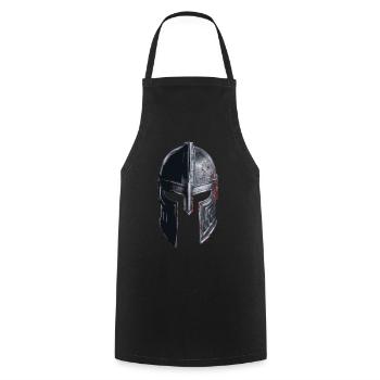 Crusader Knights Templar Middle Ages - Cooking Apron - black - Front - AI Model Male 185 dark (185cm)