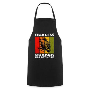 Perroquet Quaker Perruche moine - Tablier de cuisine - noir - Devant - AI Model Male 185 dark (185cm)