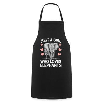 Elefant Tier Elefanten Zoo - Kochschürze - Schwarz - Vorne - AI Model Male 185 dark (185cm)
