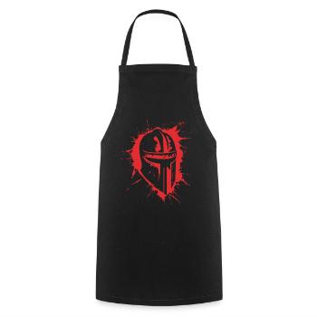 Crusader Knights Templar Middle Ages - Cooking Apron - black - Front - AI Model Male 185 dark (185cm)
