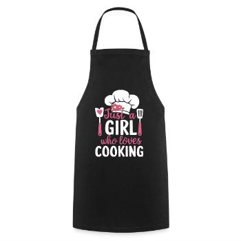 Koch Kochen Küchencheff Bäker - Kochschürze - Schwarz - Vorne - AI Model Male 185 dark (185cm)