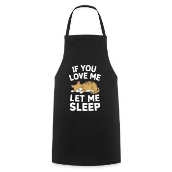 Chat Chats Amoureux Chat Propriétaire Chaton - Tablier de cuisine - noir - Devant - AI Model Male 185 dark (185cm)