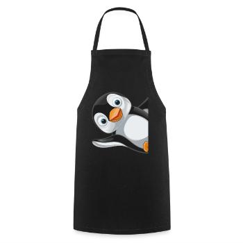 Penguin Penguins Animal - Cooking Apron - black - Front - AI Model Male 185 dark (185cm)