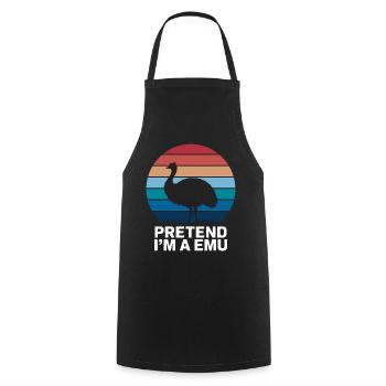 Emu Saying Australia Emus Funny Emu Gift - Cooking Apron - black - Front - AI Model Male 185 dark (185cm)