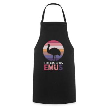 Emu Saying Australia Emus Funny Emu Gift - Cooking Apron - black - Front - AI Model Male 185 dark (185cm)