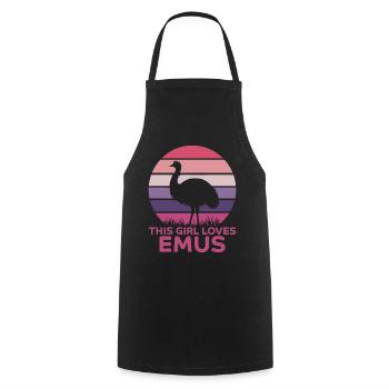 Emu Saying Australia Emus Funny Emu Gift - Cooking Apron - black - Front - AI Model Male 185 dark (185cm)