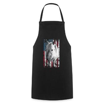 Icelandic Horse US Icelander - Cooking Apron - black - Front - AI Model Male 185 dark (185cm)