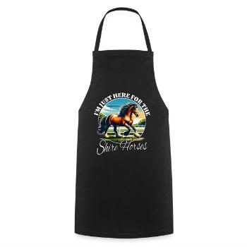 Drôle de dictons de cheval de comté - Tablier de cuisine - noir - Devant - AI Model Male 185 dark (185cm)