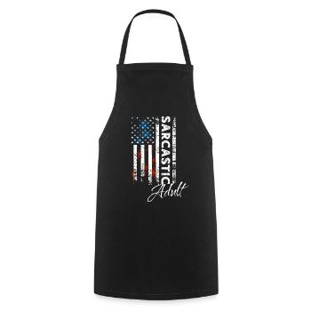 Sarcastic adult - Cooking Apron - black - Front - AI Model Male 185 dark (185cm)