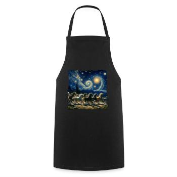 Paso Fino Starry Night - Cooking Apron - black - Front - AI Model Male 185 dark (185cm)