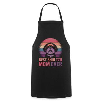 Shih Tzu Dire Maman Drôle Shih Tzu Cadeau - Tablier de cuisine - noir - Devant - AI Model Male 185 dark (185cm)