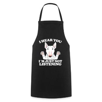 Bullterrier Spruch Lustiges Bullterrier Geschenk - Kochschürze - Schwarz - Vorne - AI Model Male 185 dark (185cm)