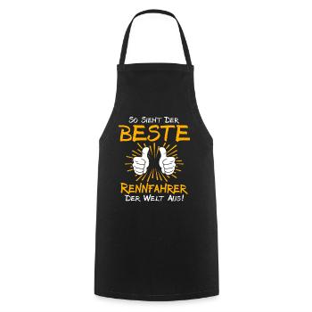 Idée cadeau pilote de course - Tablier de cuisine - noir - Devant - AI Model Male 185 dark (185cm)