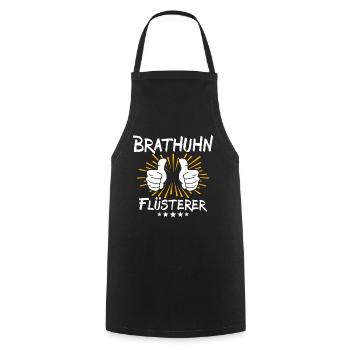 Dicton poulet rôti - Tablier de cuisine - noir - Devant - AI Model Male 185 dark (185cm)
