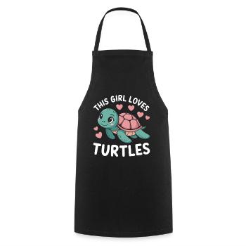 Schildkröte Spruch Lustiges Schildkröten Geschenk - Kochschürze - Schwarz - Vorne - AI Model Male 185 dark (185cm)